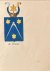  - [Heraldic coat of arms] Coloured coat of arms of the de Braine family, family crest, 1 p.