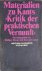 Materialien zu Kants 'Kriti...