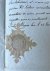  - Manuscript with seal 1838 | Kerkelijk (r.k.) stuk betr. huwelijk Ignatius Bohm en Maria Theresia Slaiter, Amsterdam 1838. Mansucript, 4°, 2 pag.