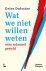 (1) Wat We Niet Willen Wete...