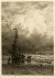 MESDAG, H.W. - Lithografie met visserboot bij het strand. In: Kunstkronijk aflevering 21 en 22, 1875.