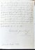 [Eigenh. Brief mit Datum un...