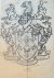 [Rice] - Wapenkaart/Coat of Arms: Original preparatory drawing of Rice Coat of Arms/Family Crest, 1 p.