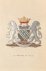  - [Heraldic coat of arms] Coloured coat of arms of the Browne de Tiège family, family crest, 1 p.