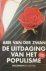 VAN DER ZWAN Arie - De uitdaging van het populisme - essays