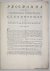 PROVINCIAAL UTRECHTSCH GENOOTSCHAP, - Programma van het Provinciaal Utrechtsch Genootschap van Kunsten en Wetenschappen voor het jaar 1820.