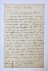  - [Manuscript 1879] Brief van P.H. Suringar aan archivaris van Alkmaar dd. Leiden 1879 met aanbieding van zijn dissertatie over Pieter Paulus (dissertatie niet bijgesloten). Manuscript, 8°, 2 pag.