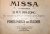Missa in honorem B.M.V. IMM...