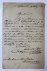 VAN DE VELDE, KAHR - [Manuscript 1874] Briefje van C. van Oessaran (?) van de Velde aan H. Kahr te Utrecht, d.d. Haarlem 1874. Manuscript, 1 p.