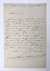  - [Manuscript 1876] Letter of De Roo van Alderwerelt, d.d. 1876. Manuscript, 8°, 1 p.