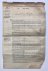  - [Publication with handwritten text, taxes, 1823] Beschrijvingsbiljet voor de belasting op het personeel t.n.v. Anty van Nieweyde te Culemborg, 1823. Deels gedrukt, folio, 4 pag.
