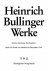Heinrich Bullinger Briefwec...