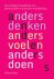 Anders denken, anders voele...