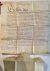  - Manuscript on parchment, 2 charters, will 1760 | Probate of the will of Miss Elisabeth Catharina Godin, translated in 1773 out of Low Dutch. 2 charters on parchment in English language. With paper seal.