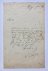  - [Manuscript 1894] Briefje dr. H.J.A.M. Schaepman, dd. Seminarie Rijsenburg 1894 aan ‘weledele heer’. Manuscript, 8°, 1 pag.