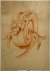  - Antique drawing red chalk I An ornamental curl ca. 1750.