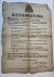  - AMSTERDAM, BOUW BEURS, 1841 Kennisgeving van BW van Amsterdam d.d. 15-4-1841 betr. verplaatsing van de ligplaatsen van een groot aantal beurt- en veerschepen in het Damrak, in verband met de op 19 april beginnende bouw van de Beurs. Gedrukt, ...