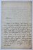 MONASTIER - [Manuscript 1853, theology] Brief van de predikant Monastier, d.d. Payerne 1853, manuscript, 8°, 3 p.